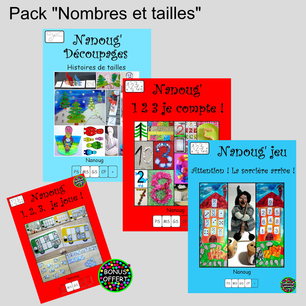 Pack "Nombres et tailles"