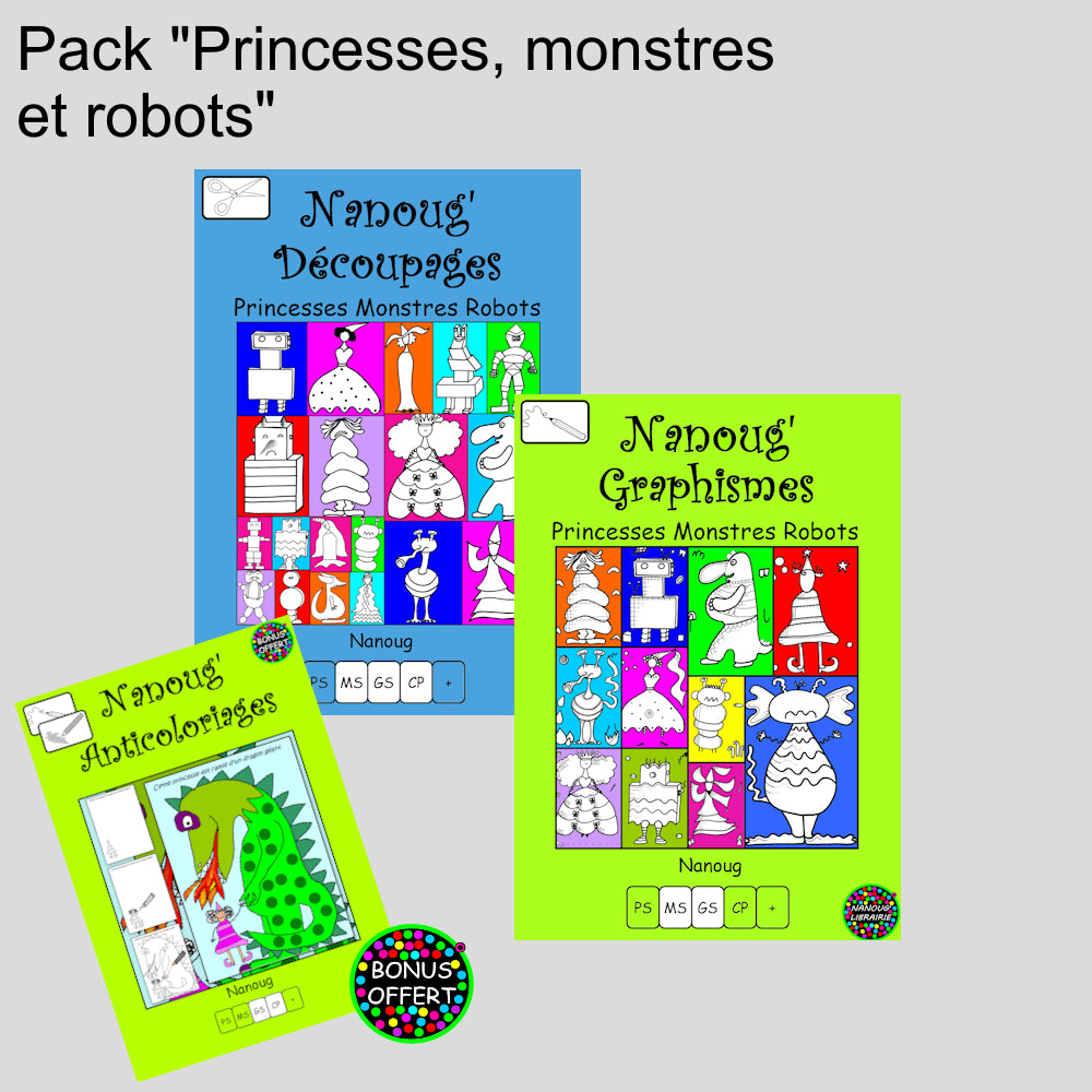 Pack "Princesses, monstres et robots"
